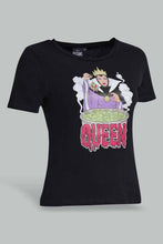 Load image into Gallery viewer, Redtag-Black-Queen-Grimhilde-Printed-T-Shirt-Graphic-T-Shirts-Women's-