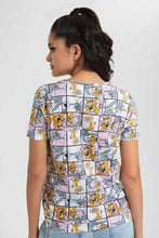 Load image into Gallery viewer, Redtag-Assorted-Tom-&--Jerry-Allover-Print-T-Shirt-Character-T-Shirts-Women's-