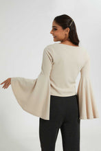 Load image into Gallery viewer, Redtag-Beige-Wide-Sleeve-Blouse-Tops-Women's-