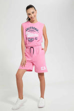 تنزيل الصورة على معرض الصور، Redtag-Pink-Embroidered-Short-Sets-Jog-Sets--
