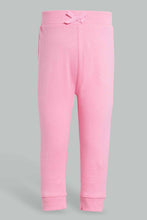 تنزيل الصورة على معرض الصور، Redtag-Assorted-Dark-Pink-&-White-Solid-2Pcs-Pack-Active-Pant-Joggers-Infant-Girls-3 to 24 Months