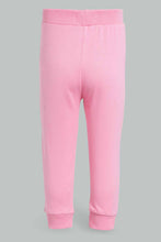 تنزيل الصورة على معرض الصور، Redtag-Assorted-Dark-Pink-&-White-Solid-2Pcs-Pack-Active-Pant-Joggers-Infant-Girls-3 to 24 Months