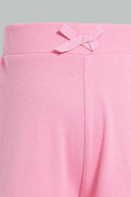تنزيل الصورة على معرض الصور، Redtag-Assorted-Dark-Pink-&-White-Solid-2Pcs-Pack-Active-Pant-Joggers-Infant-Girls-3 to 24 Months