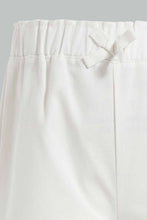 Load image into Gallery viewer, Redtag-White-Front-Bow-Casual-Trouser-Trousers-Infant-Girls-3 to 24 Months