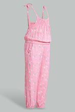 Load image into Gallery viewer, Redtag-Coral-Aop-Strappy-Jumpsuit-Category:Jumpsuits,-Colour:Orange,-Filter:Infant-Girls-(3-to-24-Mths),-Infant-Girls-Jumpsuits,-New-In,-New-In-ING,-Non-Sale,-RMD-add,-S22C,-Section:Kidswear-Infant-Girls-3 to 24 Months