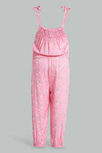 Load image into Gallery viewer, Redtag-Coral-Aop-Strappy-Jumpsuit-Category:Jumpsuits,-Colour:Orange,-Filter:Infant-Girls-(3-to-24-Mths),-Infant-Girls-Jumpsuits,-New-In,-New-In-ING,-Non-Sale,-RMD-add,-S22C,-Section:Kidswear-Infant-Girls-3 to 24 Months