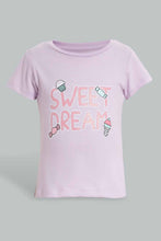 تنزيل الصورة على معرض الصور، Redtag-Lilac-One-In-A-Sweat-Dream-Pyjama-Set-Pyjama-Sets-Infant-Girls-3 to 24 Months