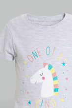 تنزيل الصورة على معرض الصور، Redtag-Grey-And-Mint-One-Of-A-Kind-Pyjama-Set-Pyjama-Sets-Infant-Girls-3 to 24 Months