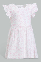 Load image into Gallery viewer, Redtag-White-Printed-/-Solid-Fuchsia-2Pc-Pack-Knit-Dress-Dresses-Infant-Girls-3 to 24 Months