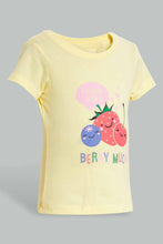 تنزيل الصورة على معرض الصور، Redtag-Yellow-And-Pink-Berry-Much-Pyjama-Set-Pyjama-Sets-Infant-Girls-3 to 24 Months