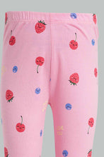 تنزيل الصورة على معرض الصور، Redtag-Yellow-And-Pink-Berry-Much-Pyjama-Set-Pyjama-Sets-Infant-Girls-3 to 24 Months