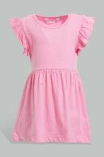 Load image into Gallery viewer, Redtag-Baby-Pink-Printed-/-Solid-Mint-2Pc-Pack-Knit-Dress-Dresses-Infant-Girls-3 to 24 Months