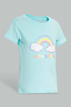 تنزيل الصورة على معرض الصور، Redtag-Mint-And-Yellow-Wonderfull-Pyjama-Set-Pyjama-Sets-Infant-Girls-3 to 24 Months