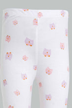 تنزيل الصورة على معرض الصور، Redtag-White-Sleep-Pyjama-Set-Pyjama-Sets-Infant-Girls-3 to 24 Months