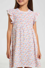 تنزيل الصورة على معرض الصور، Redtag-White-Aop-Dress-Dresses-Girls-2 to 8 Years