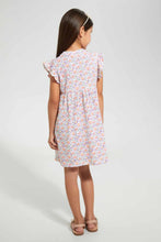 تنزيل الصورة على معرض الصور، Redtag-White-Aop-Dress-Dresses-Girls-2 to 8 Years