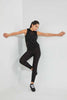Redtag-Black-Hoodie-Sleeveless-Mesh-Sweatshirt-Active-Sweatshirts-Women's-