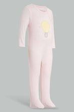 Load image into Gallery viewer, Redtag-Yellow-And-Pink-Balloons-2-Piece-Pack-Sleep-Suit-Sleepsuits-Baby-0 to 12 Months