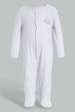 Load image into Gallery viewer, Redtag-Grey-Elephant-2-Piece-Pack-Sleep-Suit-Sleepsuits-Baby-0 to 12 Months