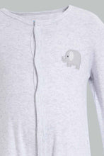 Load image into Gallery viewer, Redtag-Grey-Elephant-2-Piece-Pack-Sleep-Suit-Sleepsuits-Baby-0 to 12 Months