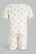 Load image into Gallery viewer, Redtag-Beige-Teddy-Bear-2-Piece-Pack-Sleep-Suit-Sleepsuits-Baby-0 to 12 Months