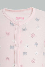 Load image into Gallery viewer, Redtag-Mint-And-Peach-Cat-2-Piece-Pack-Sleep-Suit-Sleepsuits-Baby-0 to 12 Months