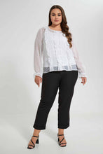 تنزيل الصورة على معرض الصور، Redtag-White-Dobby-Blouse-With-Cami-Blouses-Women's-