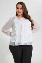 تنزيل الصورة على معرض الصور، Redtag-White-Dobby-Blouse-With-Cami-Blouses-Women's-