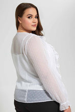تنزيل الصورة على معرض الصور، Redtag-White-Dobby-Blouse-With-Cami-Blouses-Women's-