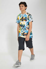 تنزيل الصورة على معرض الصور، Redtag-Charcoal-Front-Zipper-Active-Short-Active-Shorts-Senior-Boys-9 to 14 Years