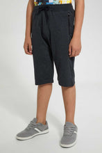 تنزيل الصورة على معرض الصور، Redtag-Charcoal-Front-Zipper-Active-Short-Active-Shorts-Senior-Boys-9 to 14 Years