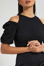 Load image into Gallery viewer, Redtag-Ivory-Gold-Foil-Printed-Blouse-Blouses-Women's-