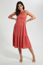 Load image into Gallery viewer, Redtag-Orange-Sleeveless-Tiered-Dress-Dresses-Women's-
