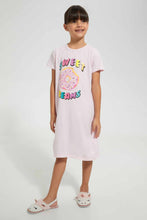 تنزيل الصورة على معرض الصور، Redtag-Pink-S/Sleeve-Nightshirt-With-Placement-Print-Nightshirts-Girls-2 to 8 Years