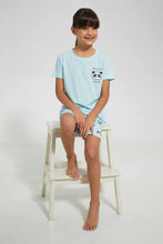 تنزيل الصورة على معرض الصور، Redtag-Sky-Blue-Printed-S/Sleeve-Pyjama-Sets-Pyjama-Sets-Girls-2 to 8 Years