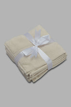 Load image into Gallery viewer, Redtag-Beige-Textured-Cotton-Face-Towel-Set-(4-Piece)-Category:Towels,-Colour:Beige,-Filter:Home-Bathroom,-HMW-BAC-Towels,-New-In,-New-In-HMW-BAC,-Non-Sale,-Section:Homewares,-W22O-Home-Bathroom-