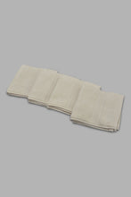 Load image into Gallery viewer, Redtag-Beige-Textured-Cotton-Face-Towel-Set-(4-Piece)-Category:Towels,-Colour:Beige,-Filter:Home-Bathroom,-HMW-BAC-Towels,-New-In,-New-In-HMW-BAC,-Non-Sale,-Section:Homewares,-W22O-Home-Bathroom-