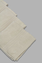 Load image into Gallery viewer, Redtag-Beige-Textured-Cotton-Face-Towel-Set-(4-Piece)-Category:Towels,-Colour:Beige,-Filter:Home-Bathroom,-HMW-BAC-Towels,-New-In,-New-In-HMW-BAC,-Non-Sale,-Section:Homewares,-W22O-Home-Bathroom-