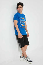 Load image into Gallery viewer, Redtag-Black-Bsr-Cargo-Active-Short-Active-Shorts-Senior-Boys-9 to 14 Years