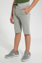 Load image into Gallery viewer, Redtag-Grey-Ottaman-Active-Short-Active-Shorts-Senior-Boys-9 to 14 Years