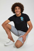 Load image into Gallery viewer, Redtag-Grey-Bsr-Cargo-Active-Short-Active-Shorts-Senior-Boys-9 to 14 Years