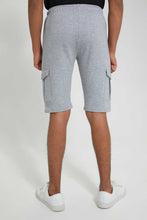 Load image into Gallery viewer, Redtag-Grey-Bsr-Cargo-Active-Short-Active-Shorts-Senior-Boys-9 to 14 Years