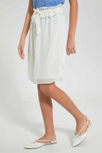 Load image into Gallery viewer, Redtag-White-Dobby-Ruffled-Hem-Skirts-Skirts-Senior-Girls-9 to 14 Years