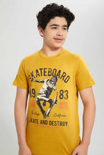 Load image into Gallery viewer, Redtag-Mustard-Skate-1983-Tee-Graphic-T-Shirts-Senior-Boys-9 to 14 Years