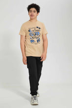 Load image into Gallery viewer, Redtag-Beige-Skate-Beginner-Tee-Graphic-T-Shirts-Senior-Boys-9 to 14 Years