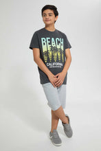 Load image into Gallery viewer, Redtag-Charcoal-Beach-California-Tee-Graphic-T-Shirts-Senior-Boys-9 to 14 Years