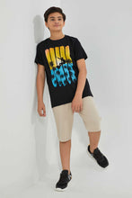 Load image into Gallery viewer, Redtag-Black-Surfing-Tee-Graphic-T-Shirts-Senior-Boys-9 to 14 Years
