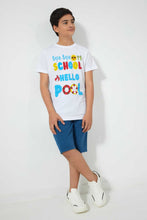 Load image into Gallery viewer, Redtag-White-Bye-Hello-Tee-Graphic-T-Shirts-Senior-Boys-9 to 14 Years