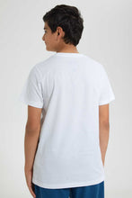 Load image into Gallery viewer, Redtag-White-Bye-Hello-Tee-Graphic-T-Shirts-Senior-Boys-9 to 14 Years