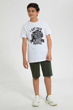 Load image into Gallery viewer, Redtag-White-Shoot-People-Tee-Graphic-T-Shirts-Senior-Boys-9 to 14 Years